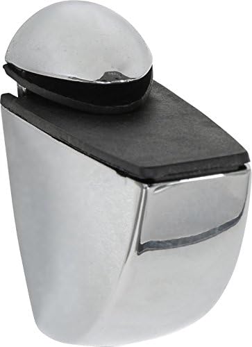 ib style® Glasregal 6mm mit Edelstahloptik und Befestigungsclip – Elegant für Badezimmer und Wohnbereiche, 60 x 12 cm