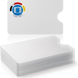 WallTrust Hartplastik Schutzhülle - 12 Stück - Eckfreies Design - Transparente Kartenhülle für sicheren Kreditkarten-Sch