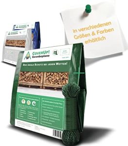 CoverUp! Abdeckplane 2x3 m Grün – Wasserfest, UV-stabil, reißfest mit Gummiecken & Alu-Ösen – Ideal für Garten und Campi