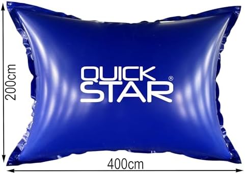 QUICK STAR Poolkissen Eckig 120x120 cm Blau | Hochwertiges PVC & Sicherheitsventil | Ideal für Winter-Poolpflege