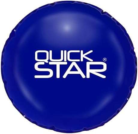 QUICK STAR Poolkissen Eckig 120x120 cm Blau | Hochwertiges PVC & Sicherheitsventil | Ideal für Winter-Poolpflege