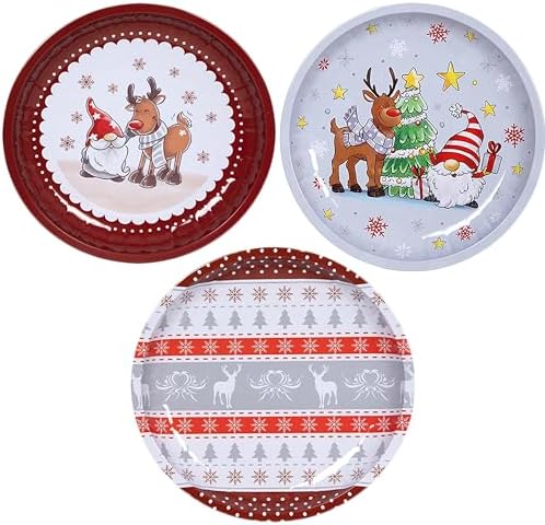 KAMACA 3er Set Keksdosen aus Metall mit Deckel – Praktische Plätzchen Aufbewahrung für Weihnachten, Advent und Winter