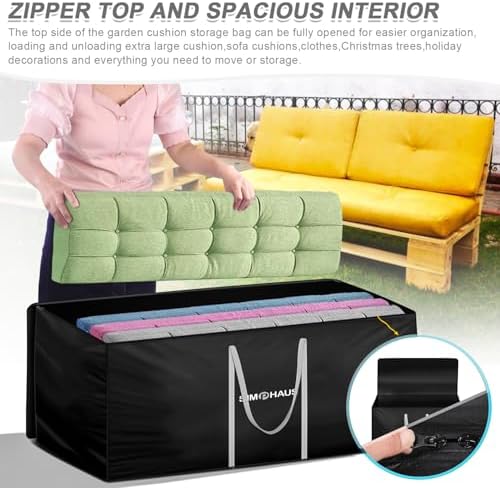 Gartenauflagen Aufbewahrungstasche von – Wasserdichte 420D Oxford Schutzhülle für Sitzpolster 150x60x80cm