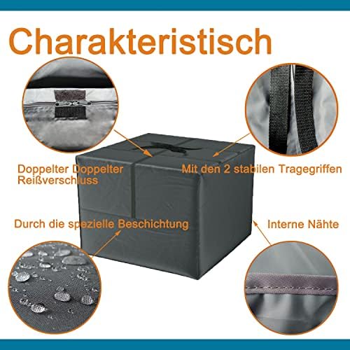 Deluxe XXL Aufbewahrungstasche für Gartenauflagen - Robuste 600D Oxford mit Klettriegel, ideal für den Außenbereich