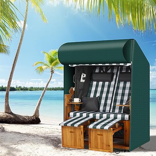 PATIO PLUS Strandkorb Schutzhülle wetterfest & UV-beständig für den perfekten Schutz im Freien – 135x105x175/140cm