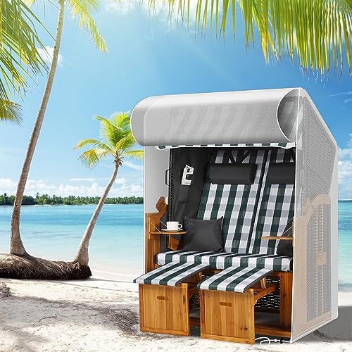 PATIO PLUS Strandkorb Schutzhülle wetterfest & UV-beständig für den perfekten Schutz im Freien – 135x105x175/140cm