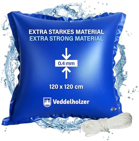 Veddelholzer XXL Luftkissen 120 x 120 cm für Poolabdeckung – Ideales Winterzubehör gegen Schnee und Regen