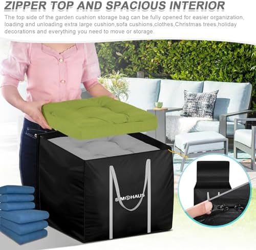 Gartenauflagen Aufbewahrungstasche von – Wasserdichte 420D Oxford Schutzhülle für Sitzpolster 150x60x80cm