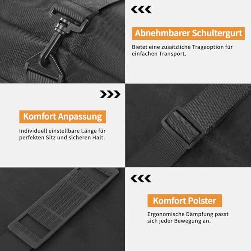 Dokon Aufbewahrungstasche für Gartenauflagen - Wasserdicht & Robust, Ideal für Weihnachtsbaum & Polster (200x60x75cm) -