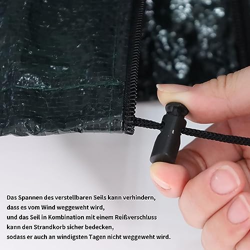 PATIO PLUS Strandkorb Schutzhülle wetterfest & UV-beständig für den perfekten Schutz im Freien – 135x105x175/140cm