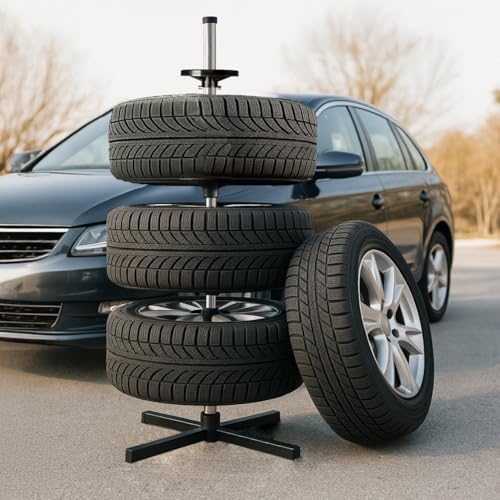 WALTER Reifenständer für PKW - Stabiler Felgenbaum bis 100 kg, schonend für 225 mm Reifen