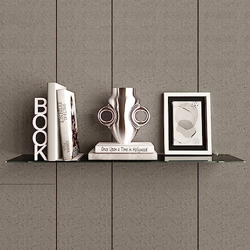 Euro Klarglas Duschregal - 6mm ESG Sicherheitsglas für Badezimmer, elegante Wandmontage, verschiedene Größen verfügbar (