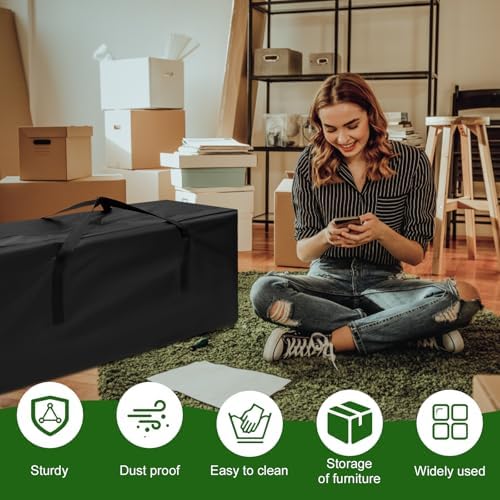 Gartenfreunde 2er Set Wasserdichte Aufbewahrungstasche für Gartenauflagen 173x76x51cm mit Reißverschluss und Tragegriff