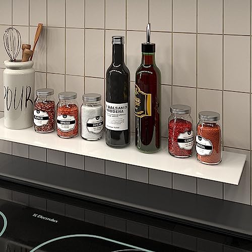 Euro Klarglas Duschregal - 6mm ESG Sicherheitsglas für Badezimmer, elegante Wandmontage, verschiedene Größen verfügbar (