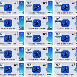 MakakaOnTheRun 15 Stk RFID Blocker Kartenhülle & Reisepass Hülle für sicheren Reisen - TÜV geprüft, ideal für Geldbörsen