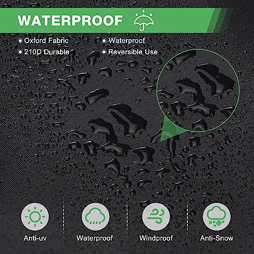 GARPROVM Schutzhülle für Gartenstühle - Wasserdichte Abdeckung für 2 Stapelstühle, Wetterfest & Robust für Balkon und Ga