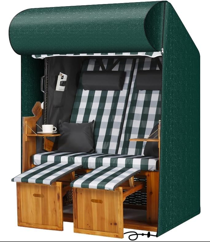 PATIO PLUS Strandkorb Schutzhülle wetterfest & UV-beständig für den perfekten Schutz im Freien – 135x105x175/140cm